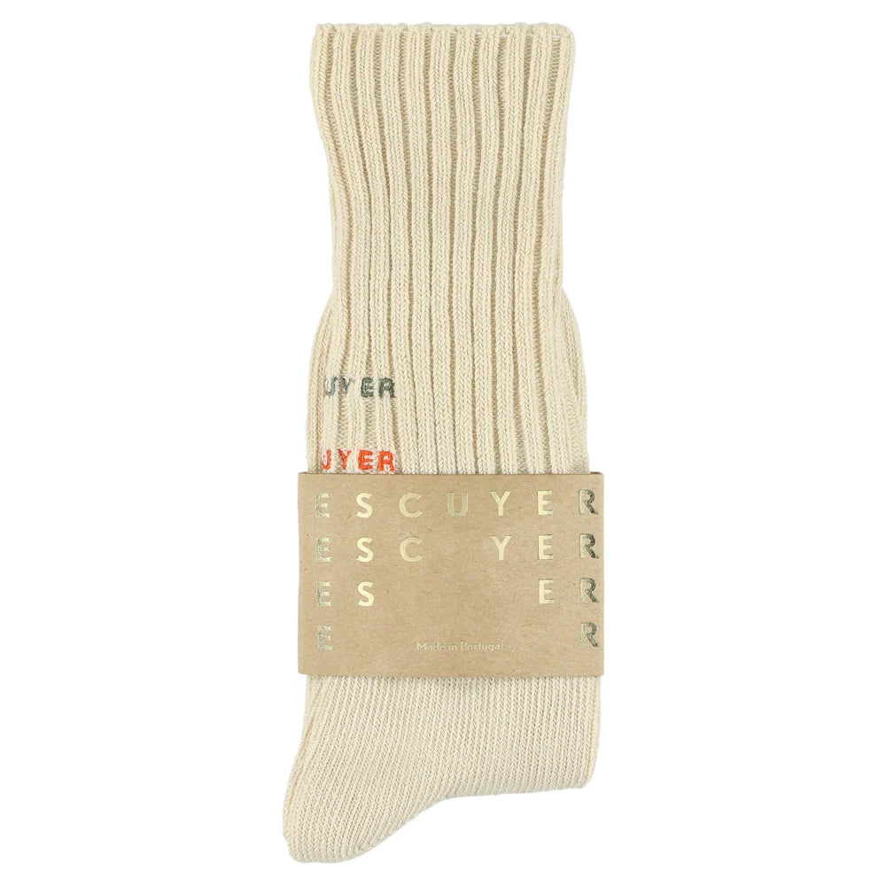 Logo Crew Socks — NATURAL