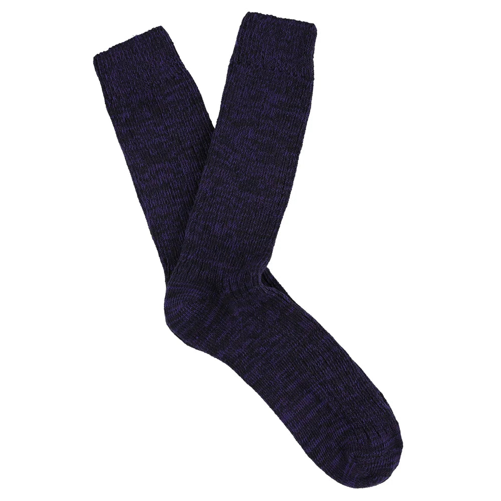 Melange Blend Socks — PURPLE / BLUE
