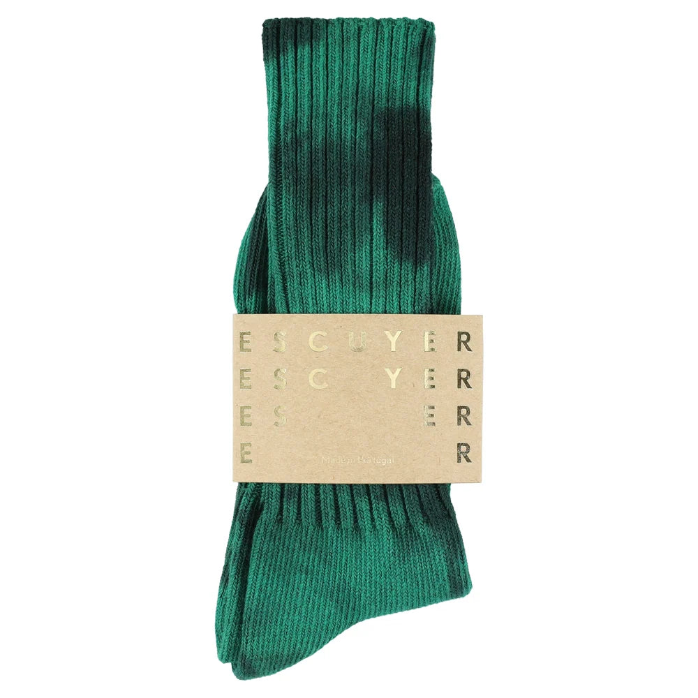 Men Dyed Socks — BLACK / GREEN