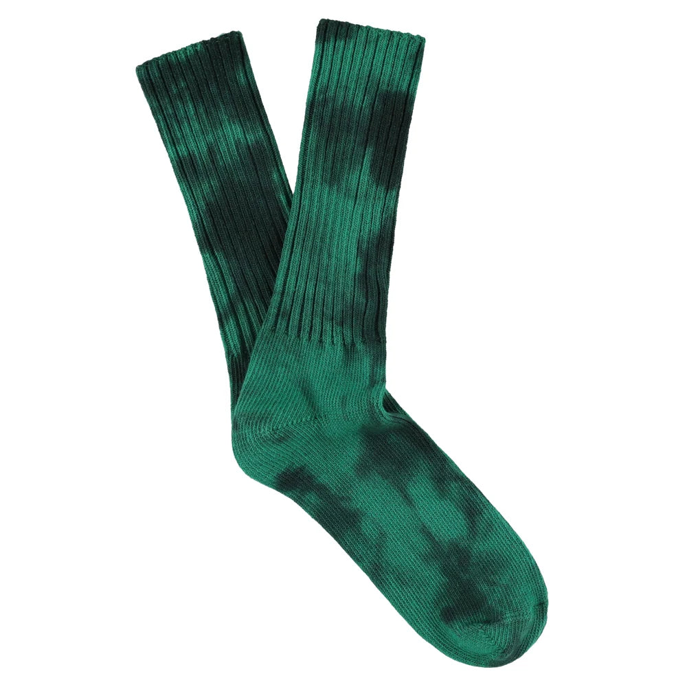 Men Dyed Socks — BLACK / GREEN