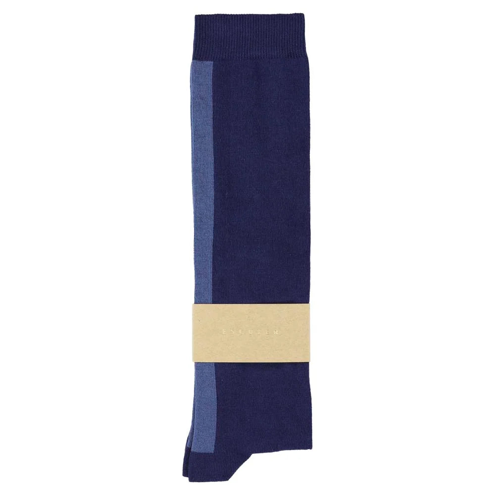 Women Knee High Socks — BLUE / LIGHT BLUE