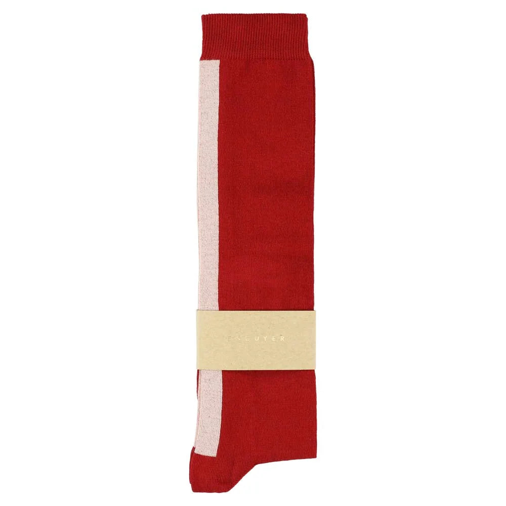 Women Knee High Socks — RED / PINK