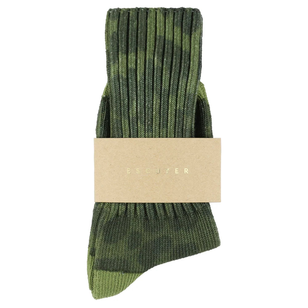 Women Leopard Crew Socks — GREEN