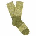 Melange Block Blend Socks — GREEN / GOLD