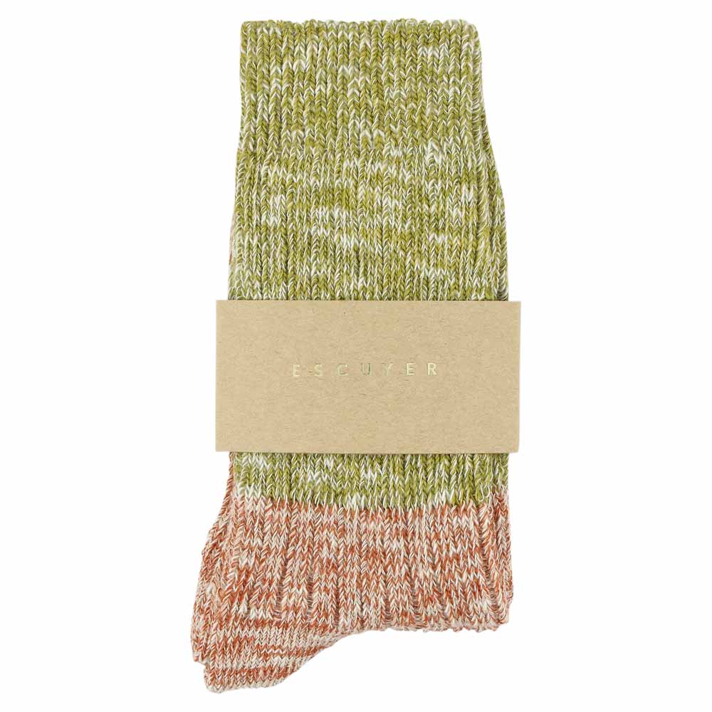 Melange Block Blend Socks — YELLOW / PINK