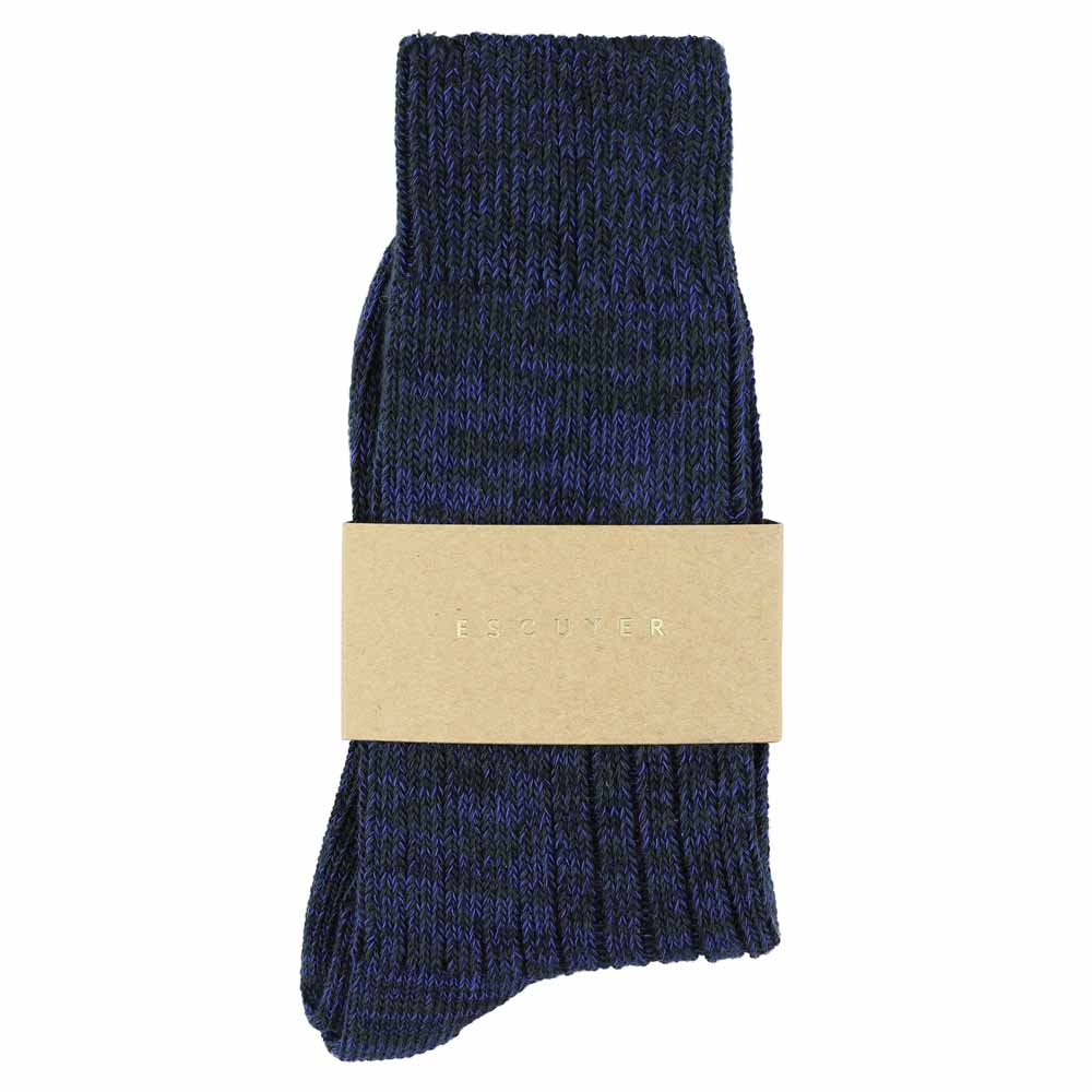 Melange Blend Socks — BLUE