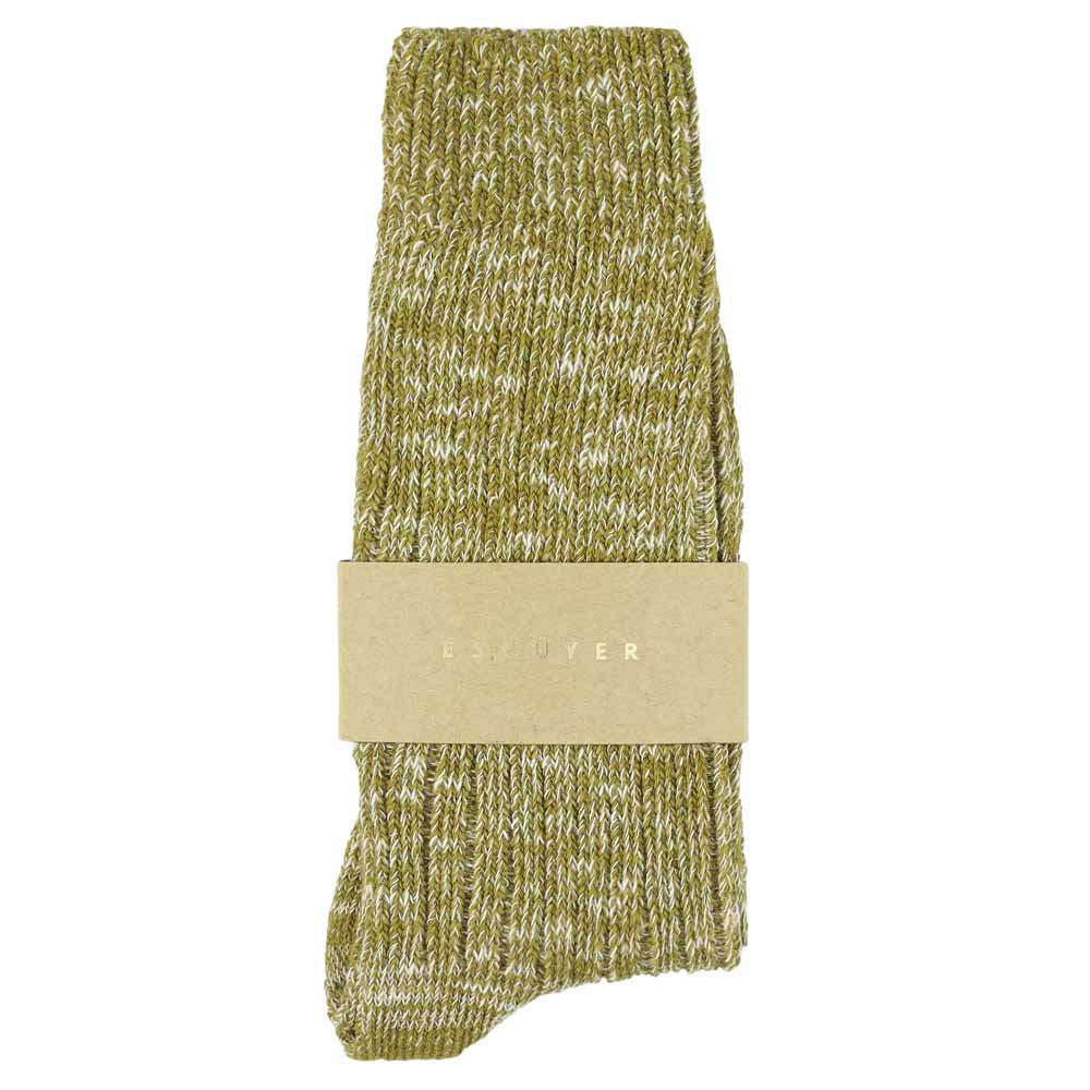 Melange Blend Socks — GREEN FLASH