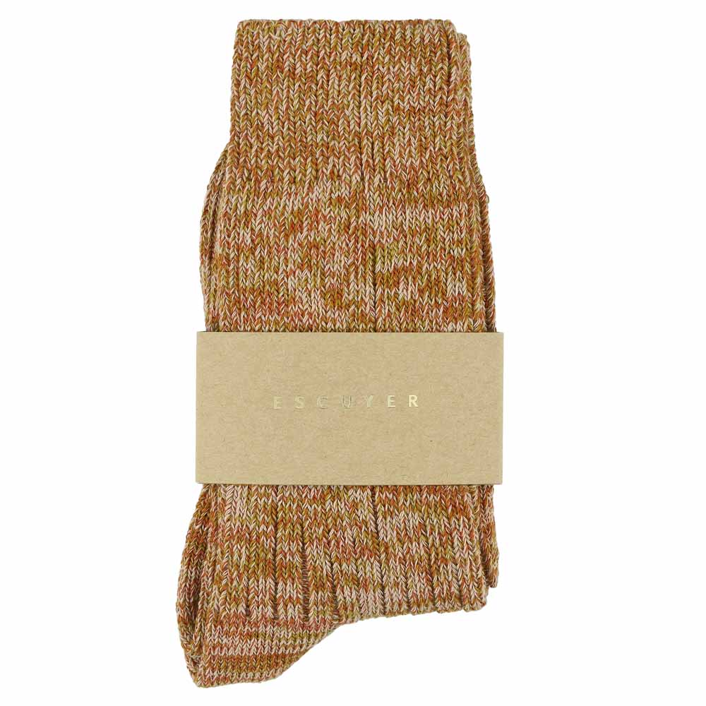 Melange Blend Socks — PINK / BRICK