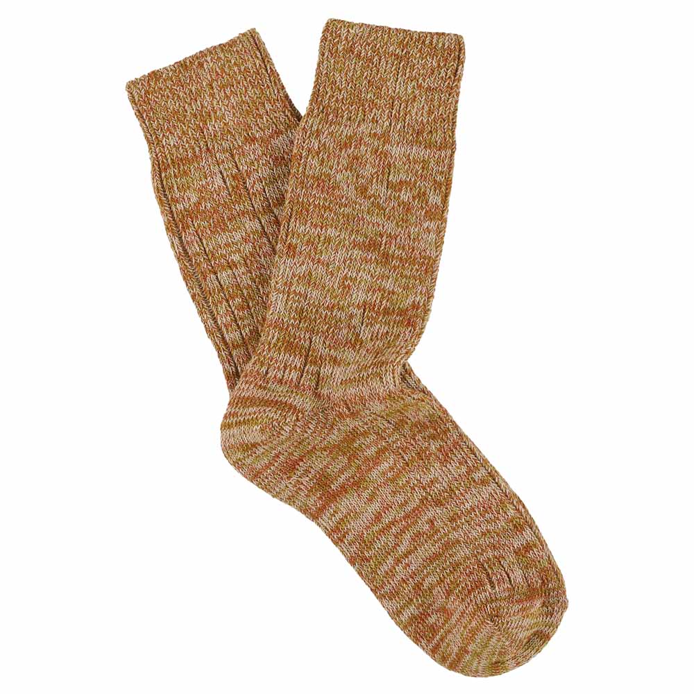 Melange Blend Socks — PINK / BRICK