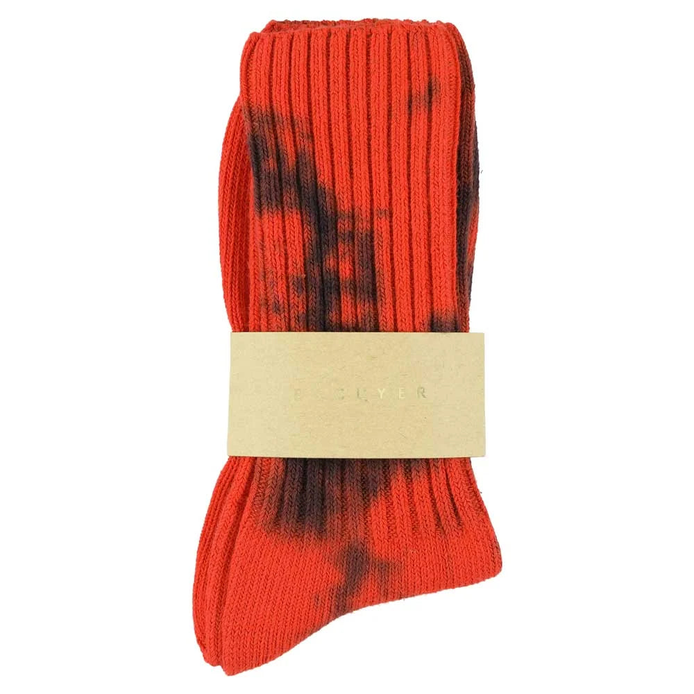 Women Tie Dye Socks — ORANGE / BLACK