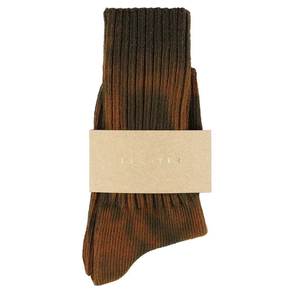 Tie Dye Socks — BROWN / BLUE
