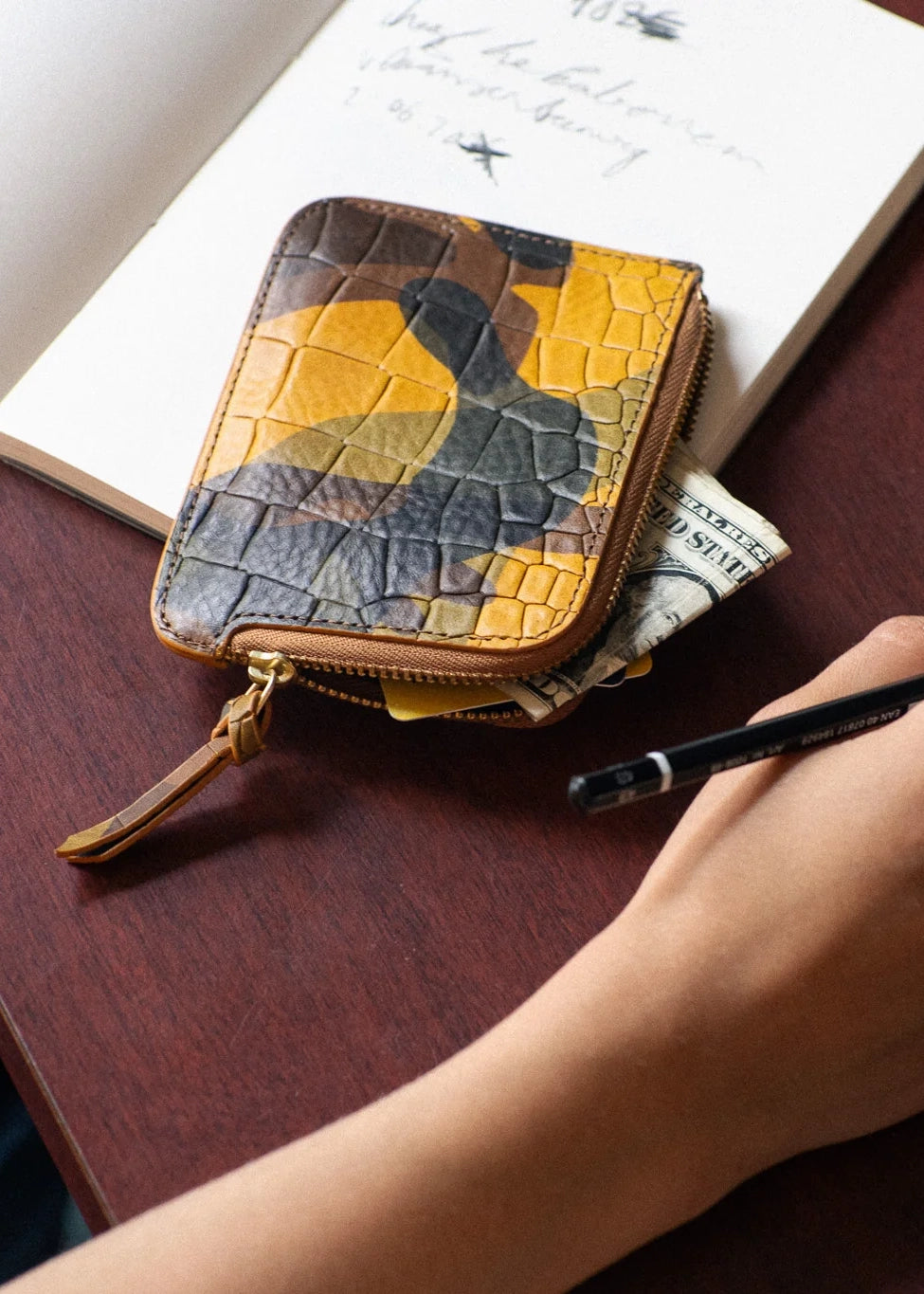 Zip Wallet — CAMOUFLAGE CROCODILE