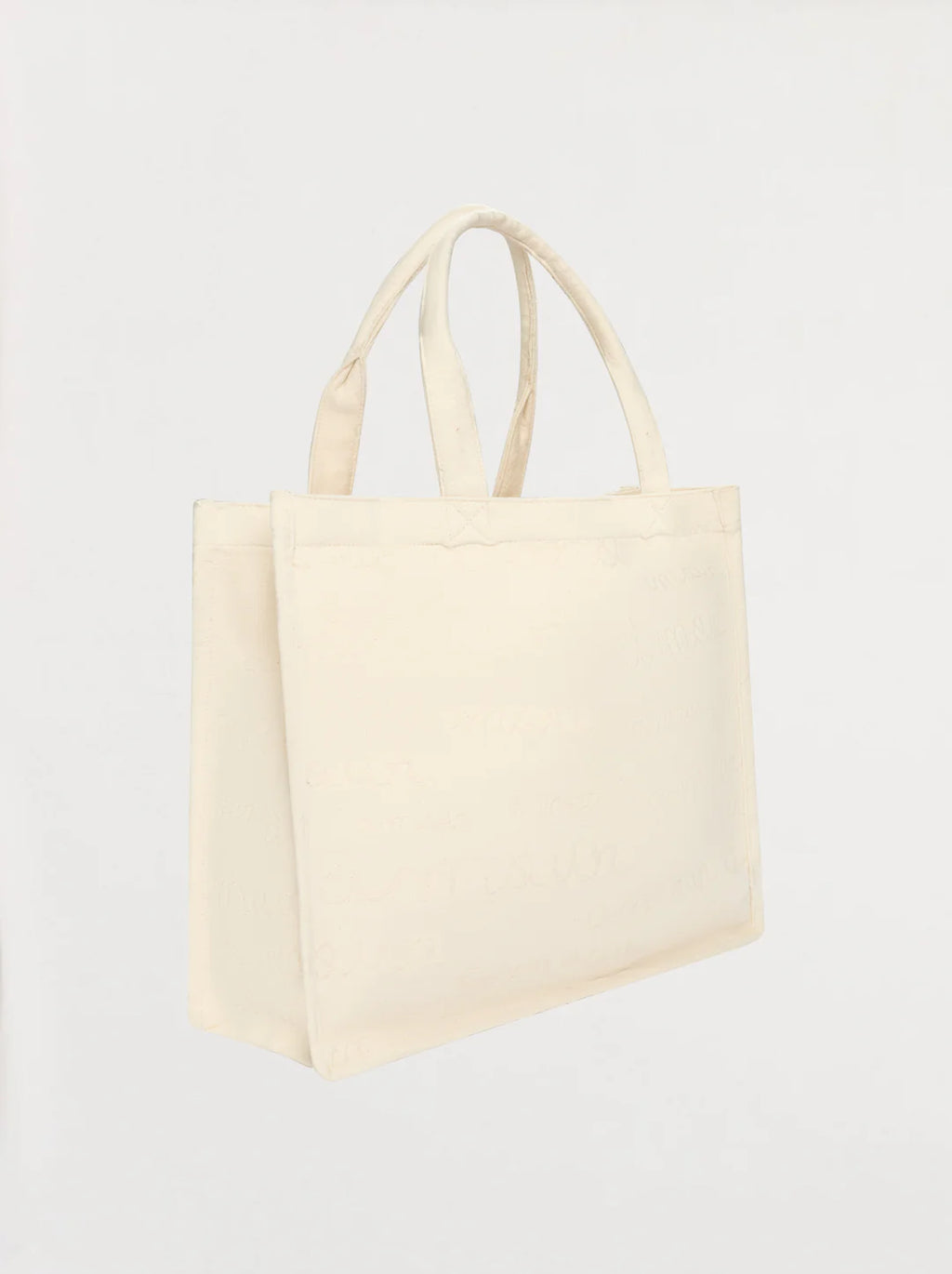 Unisex AMOUR Jacquard Grand Tote bag — ECRU