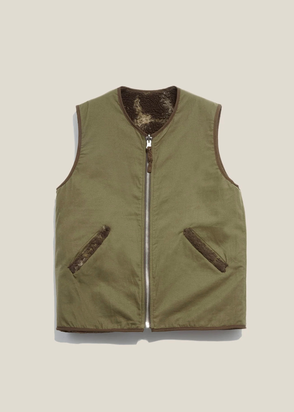 Utah Reversible Waistcoat — BROWN