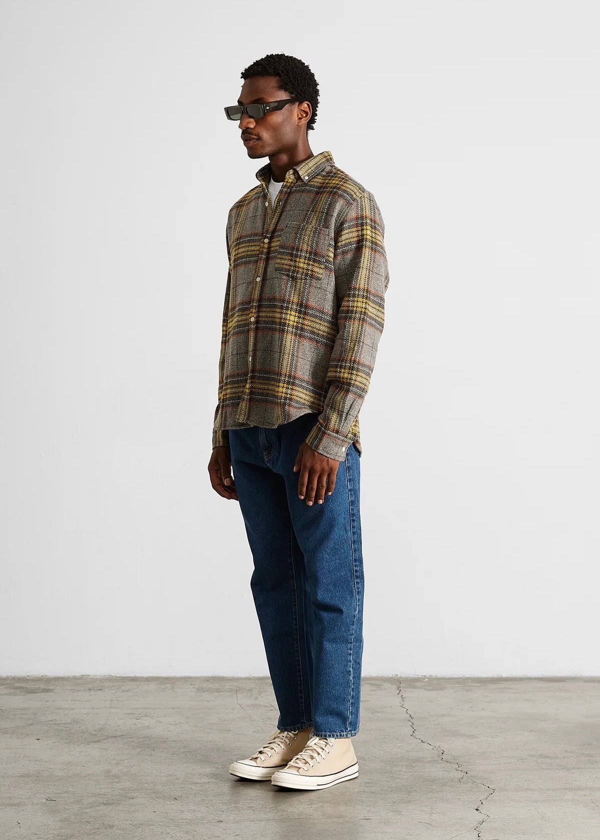 Edmmond Checkered Shirt — GREY