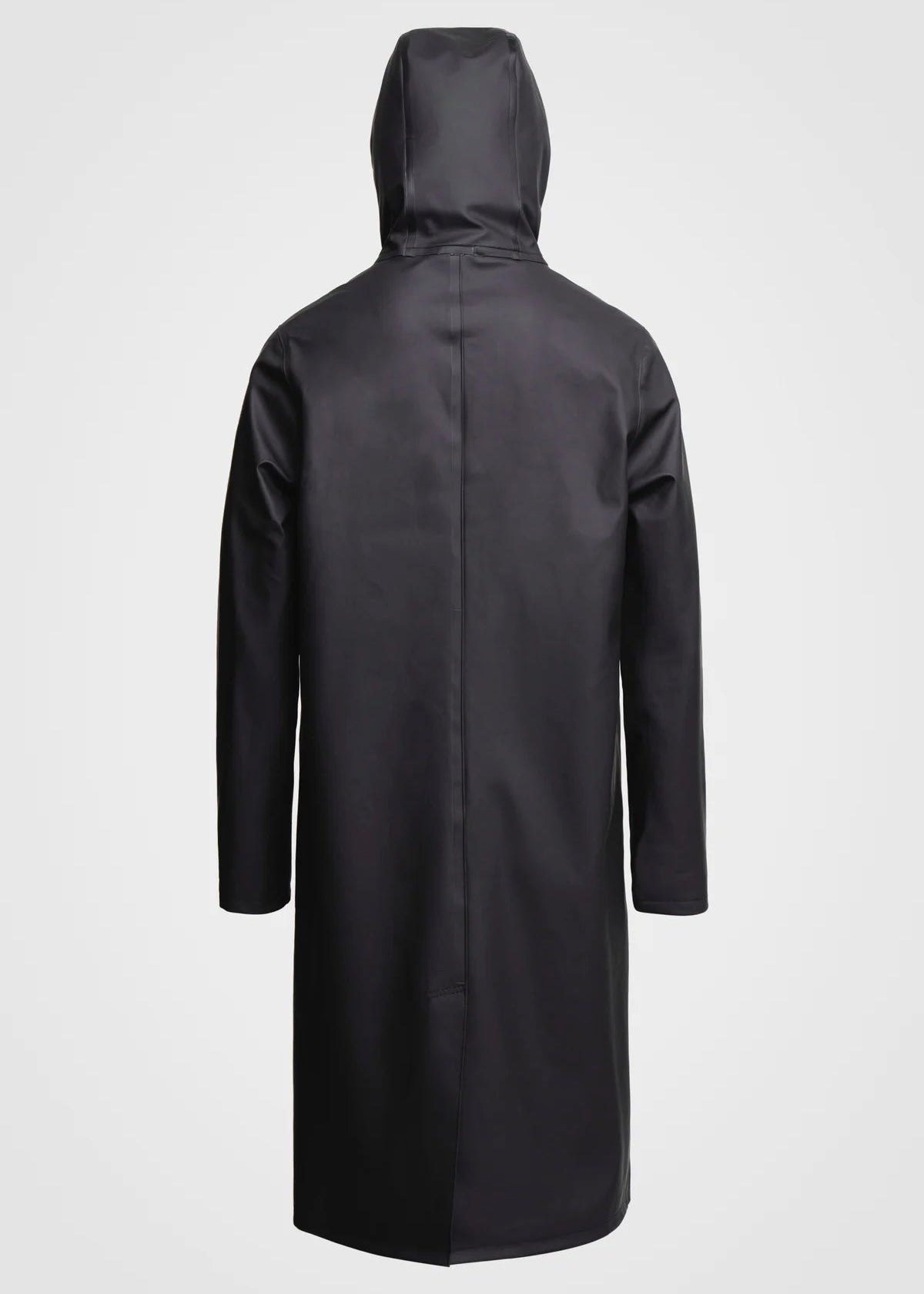 Stockholm Long Raincoat — BLACK