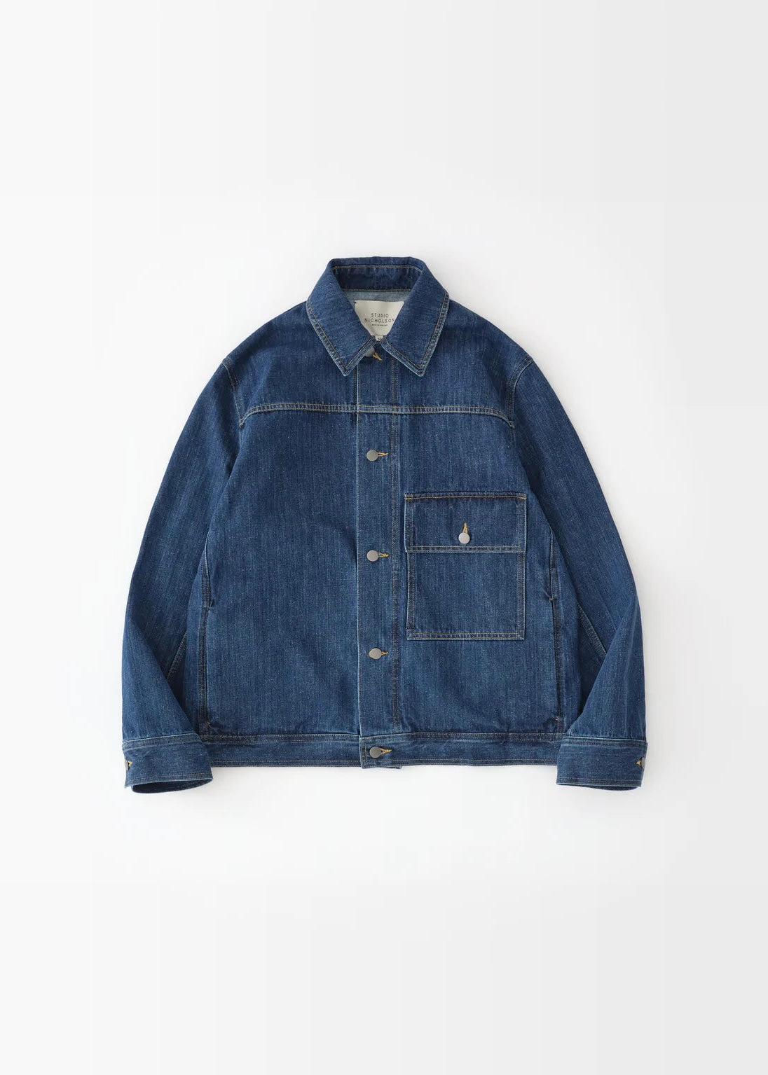 Lazar Washed Denim Jacket — INDIGO