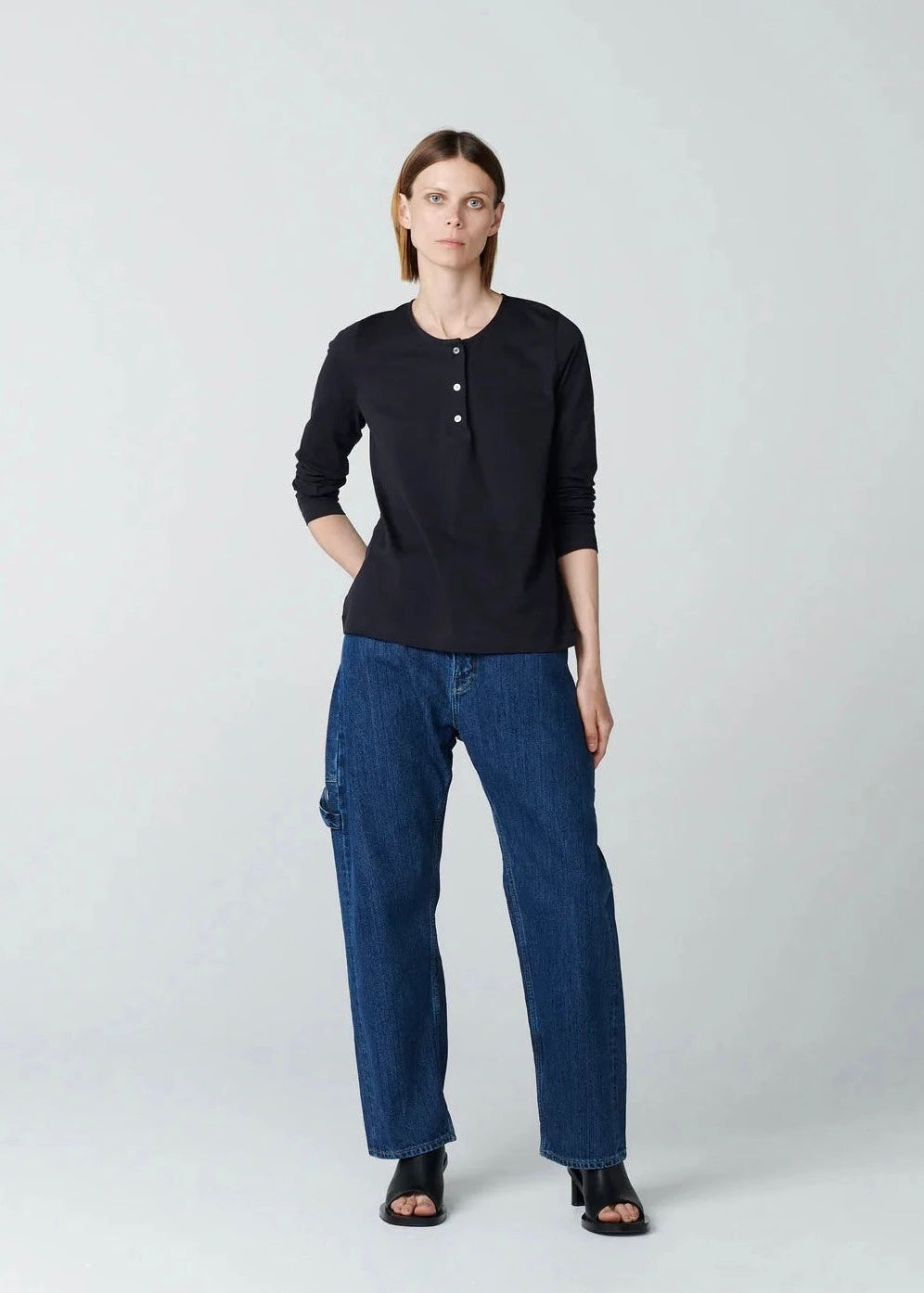 Rae Washed Denim Pant — INDIGO