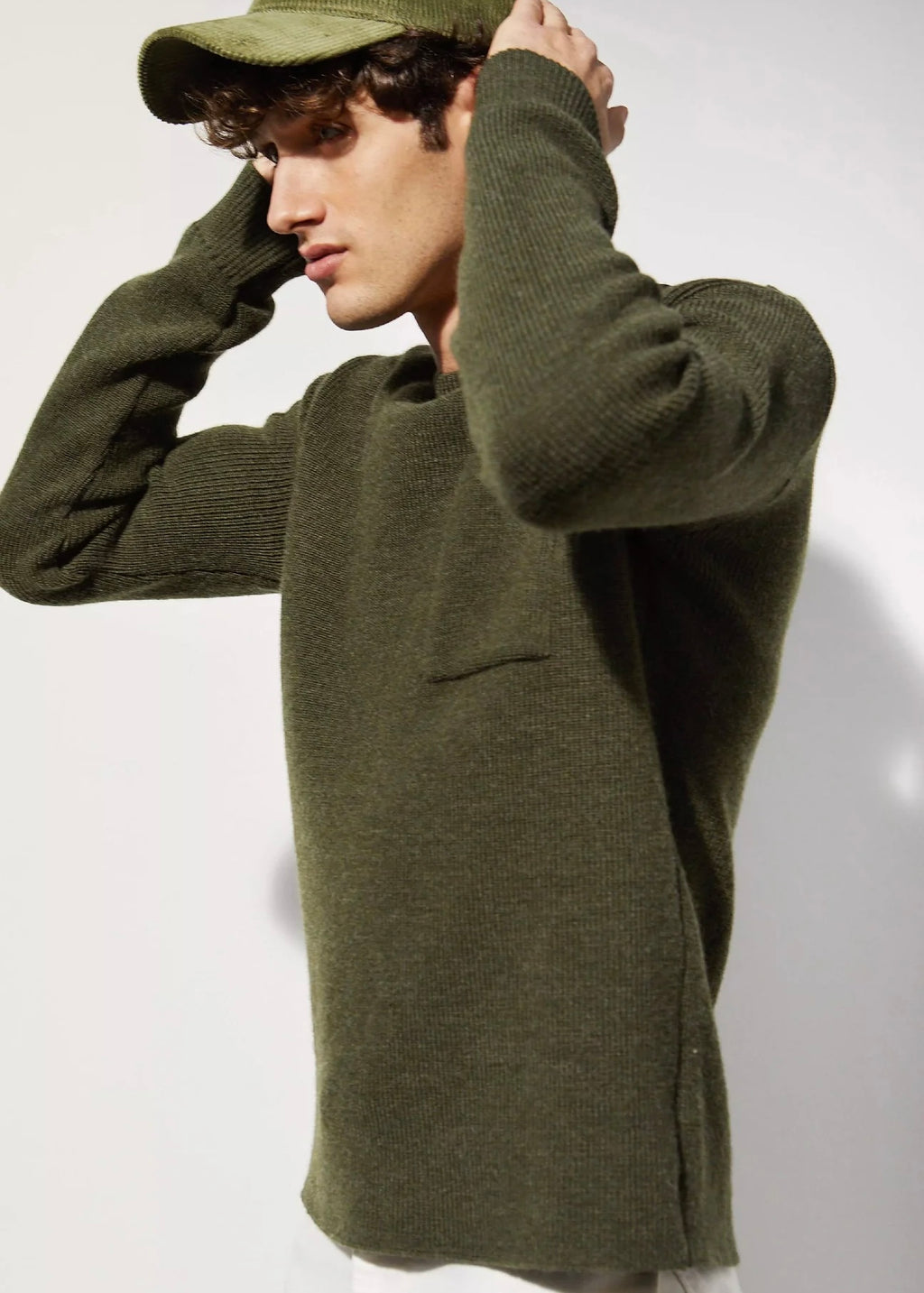 Salaun Virgin Wool Sweater — GREEN