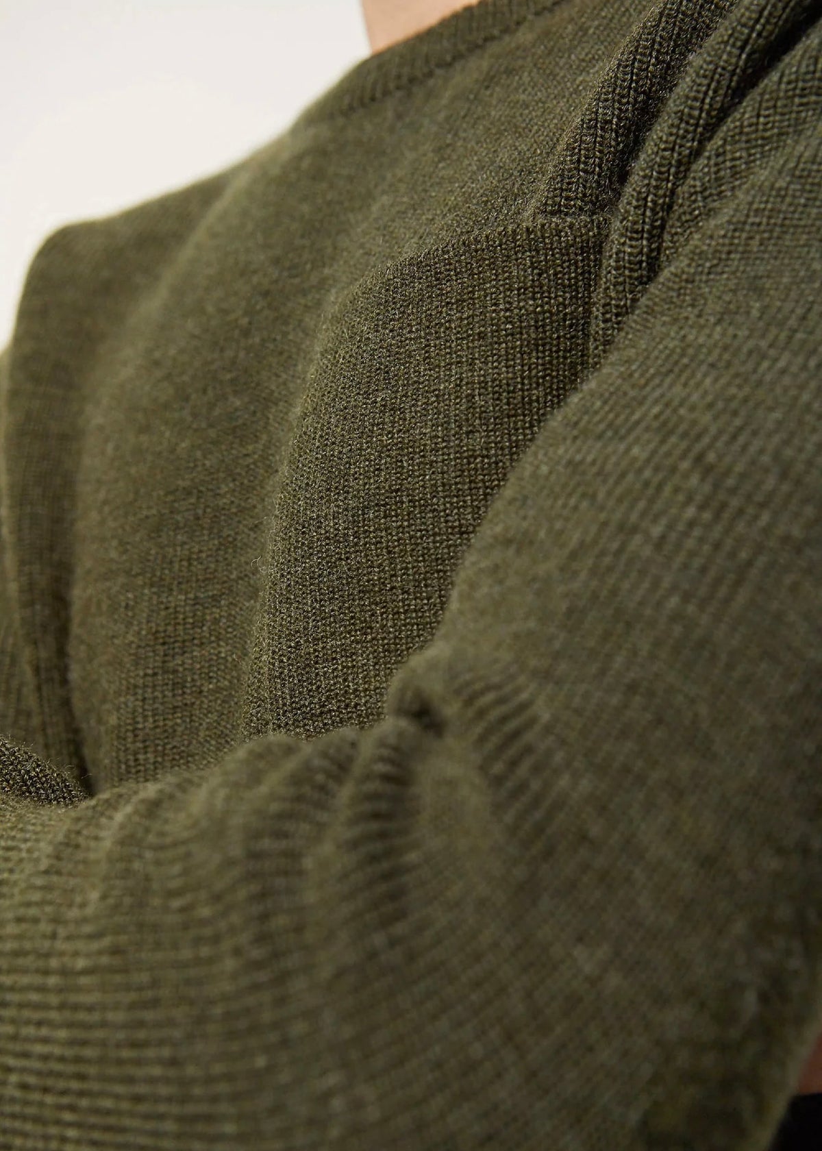 Salaun Virgin Wool Sweater — GREEN