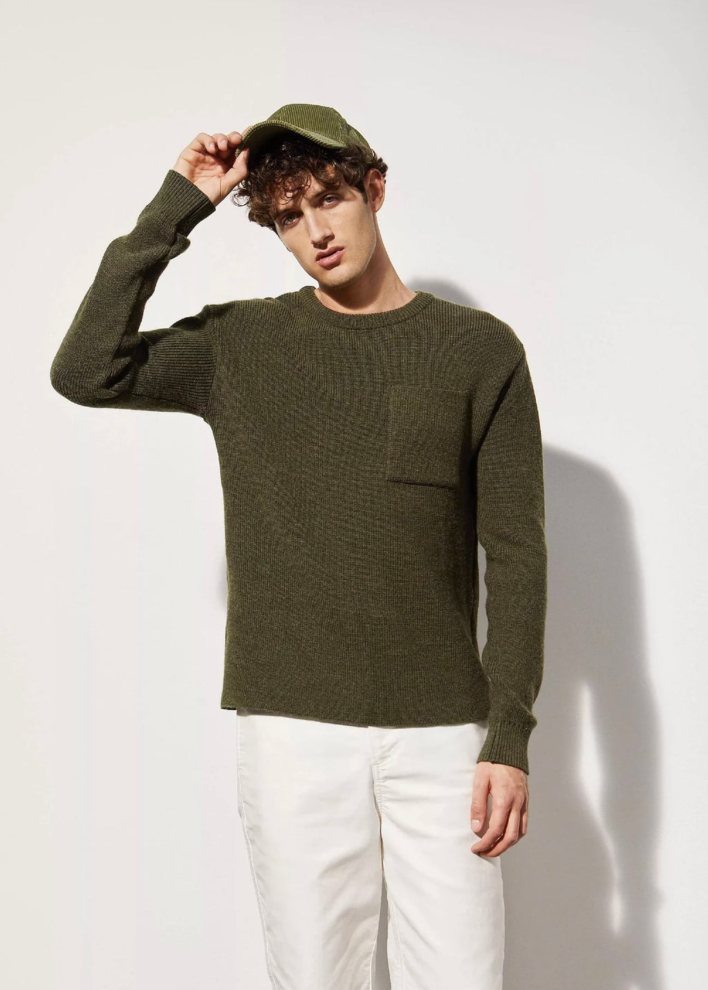Salaun Virgin Wool Sweater — GREEN