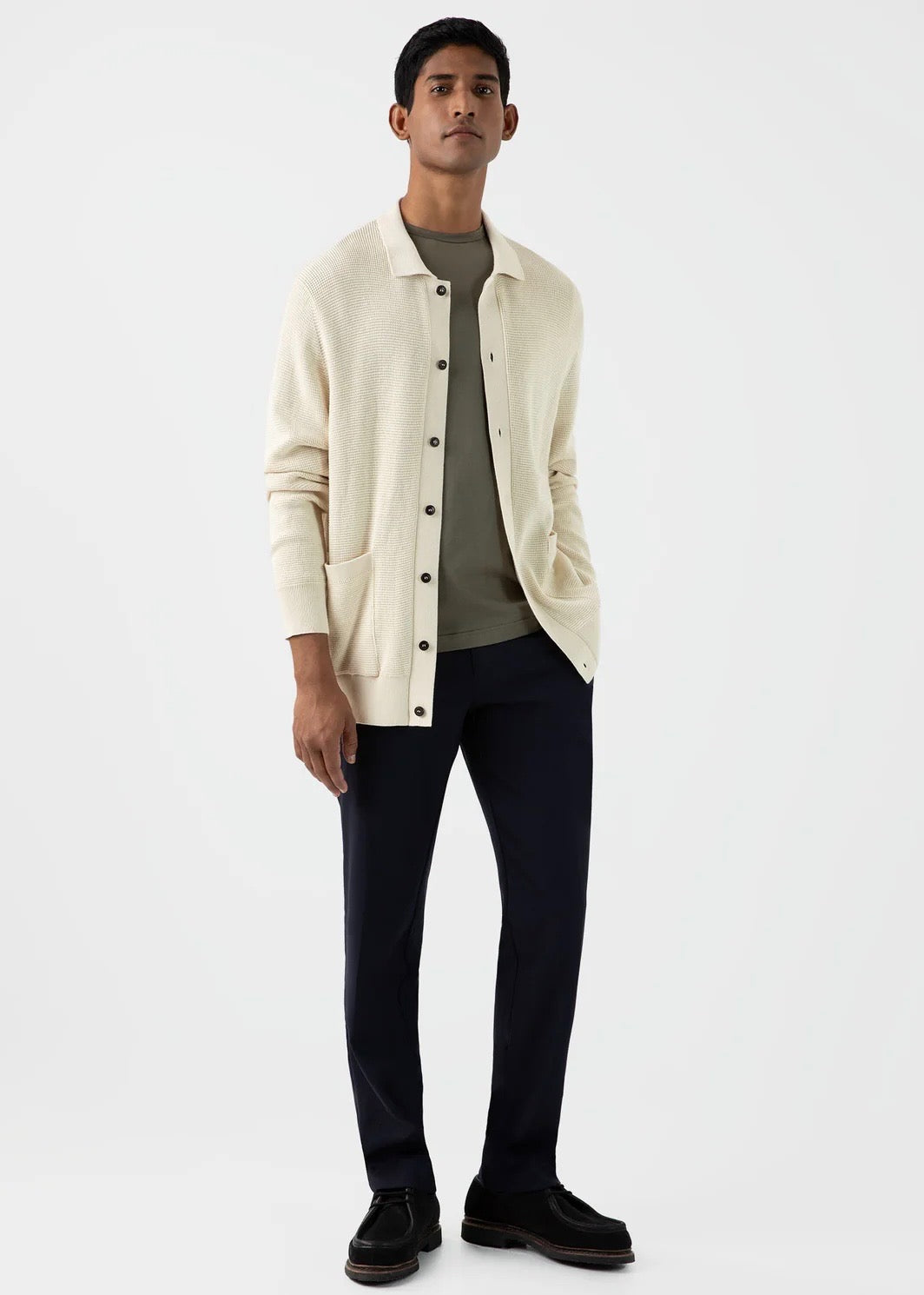 Crew Neck T-Shirt — KHAKI