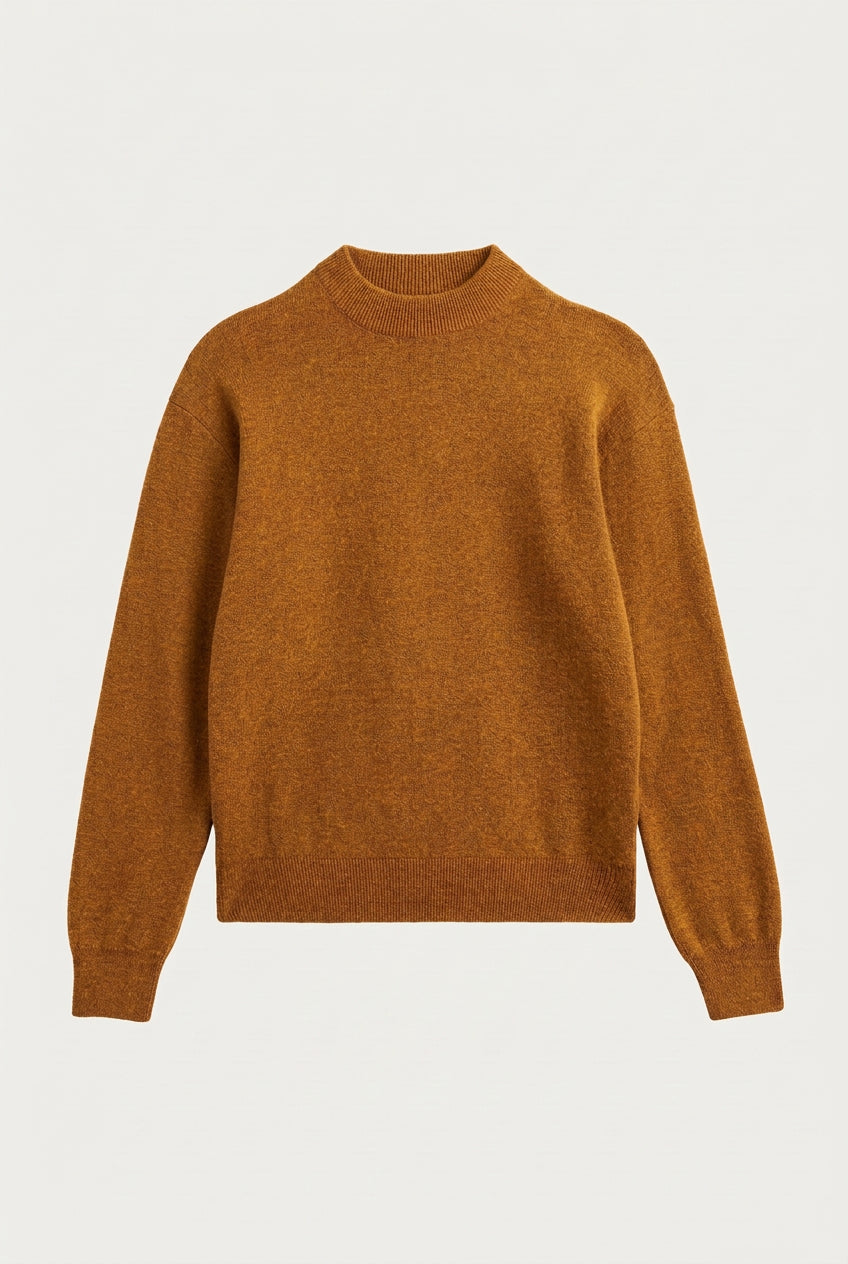 Liam Fuzz Merino Jumper — CHESTNUT
