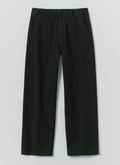 Rory Overdyed Micro Houndstooth Cotton Trousers — OIL GREEN