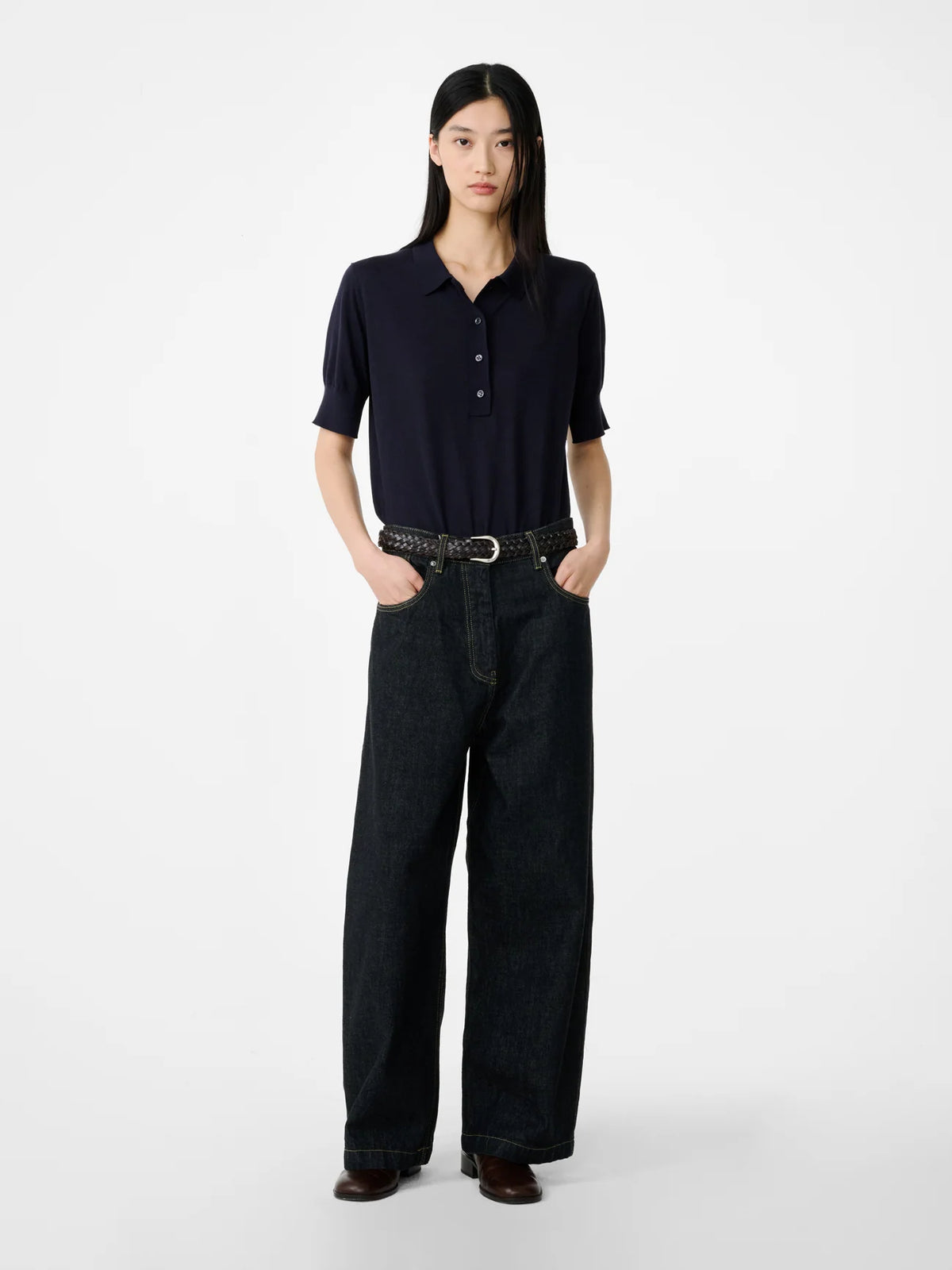 Neive Denim Pant — BLACK