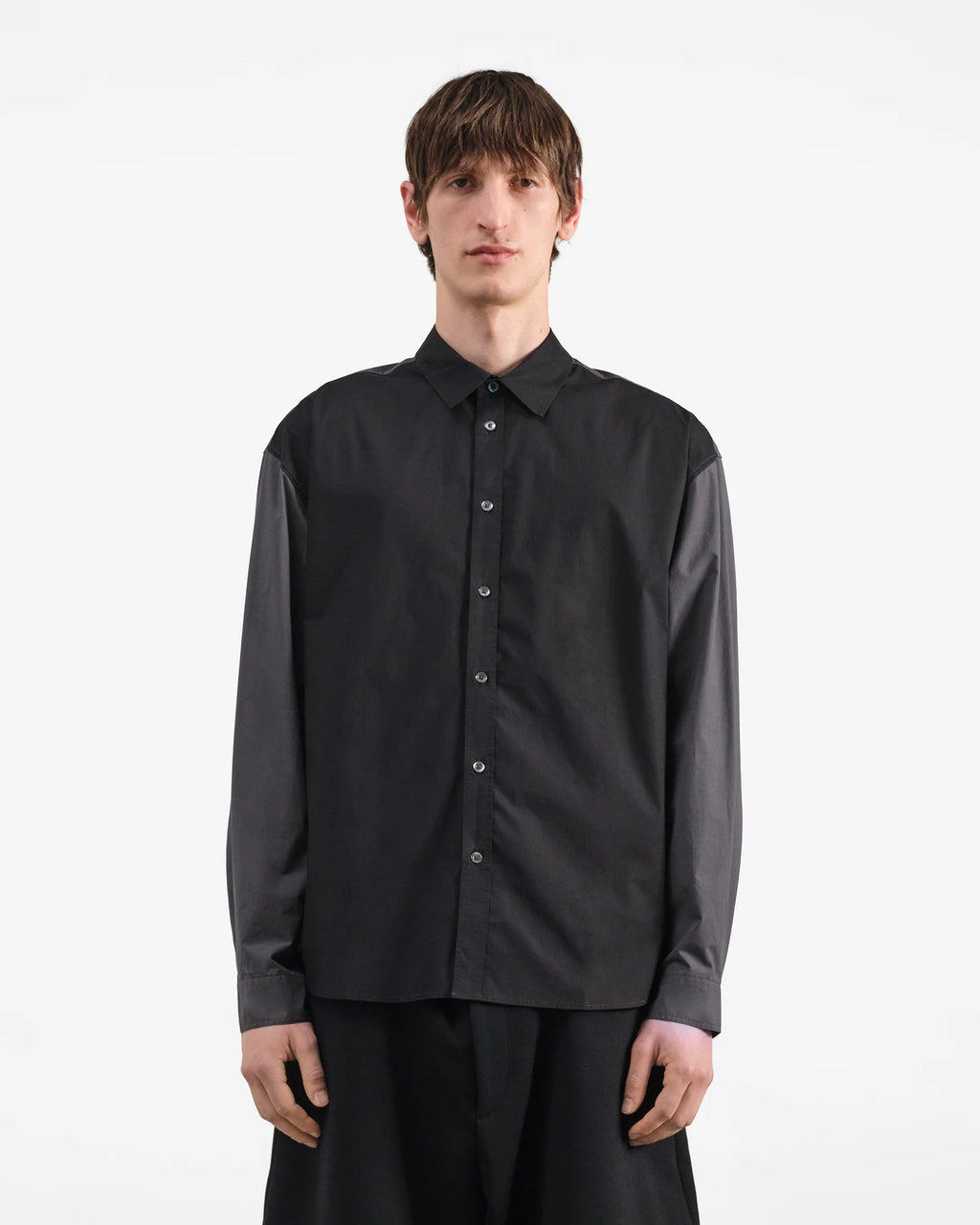 Mitchum LS Shirt — BLACK / GREY