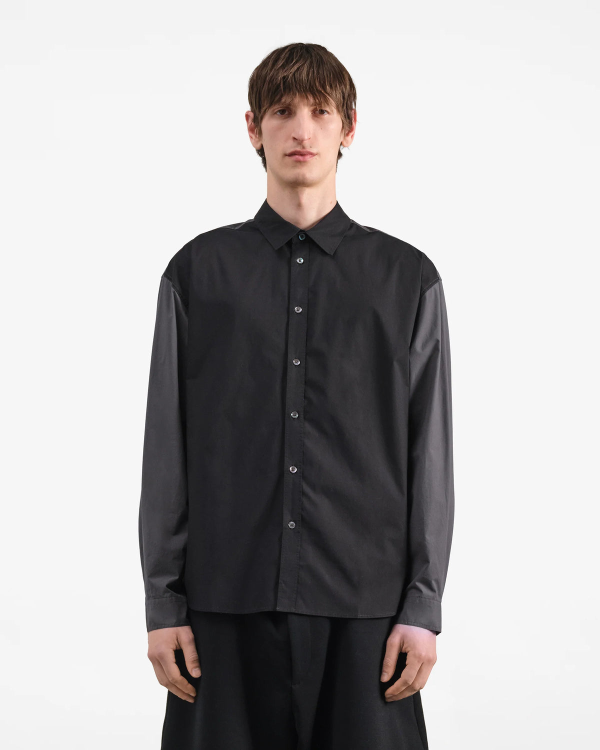 Mitchum LS Shirt — BLACK / GREY