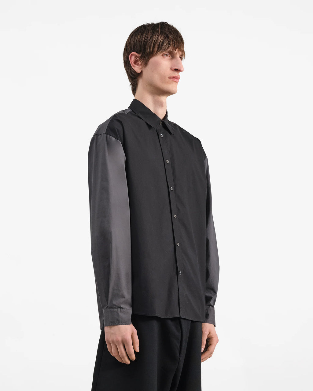 Mitchum LS Shirt — BLACK / GREY