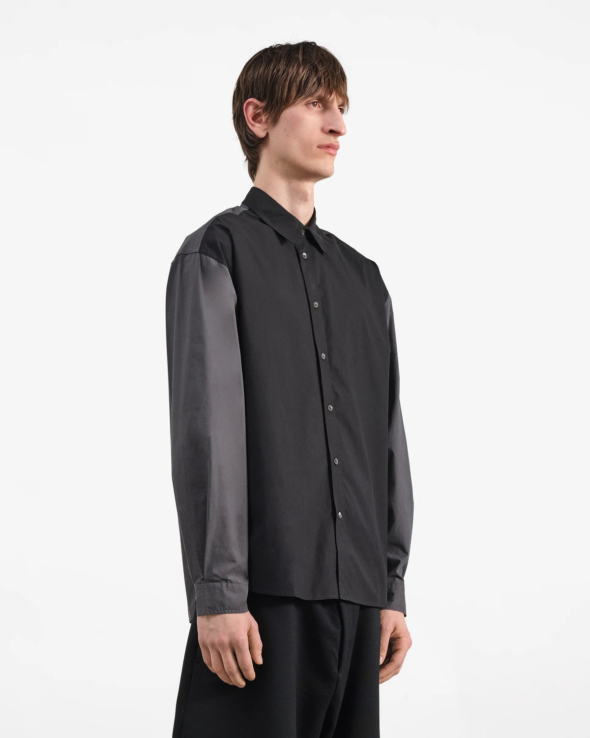 Mitchum LS Shirt — BLACK / GREY