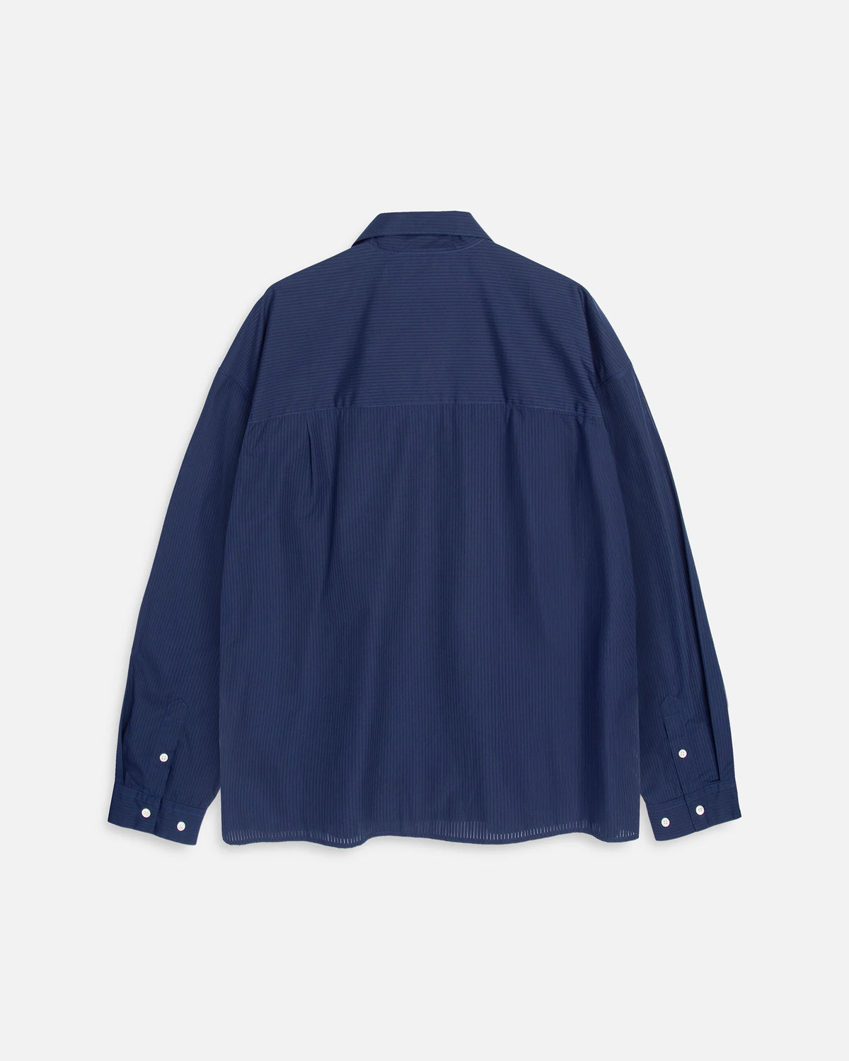 Wray Sheer Stripe LS Shirt — NAVY