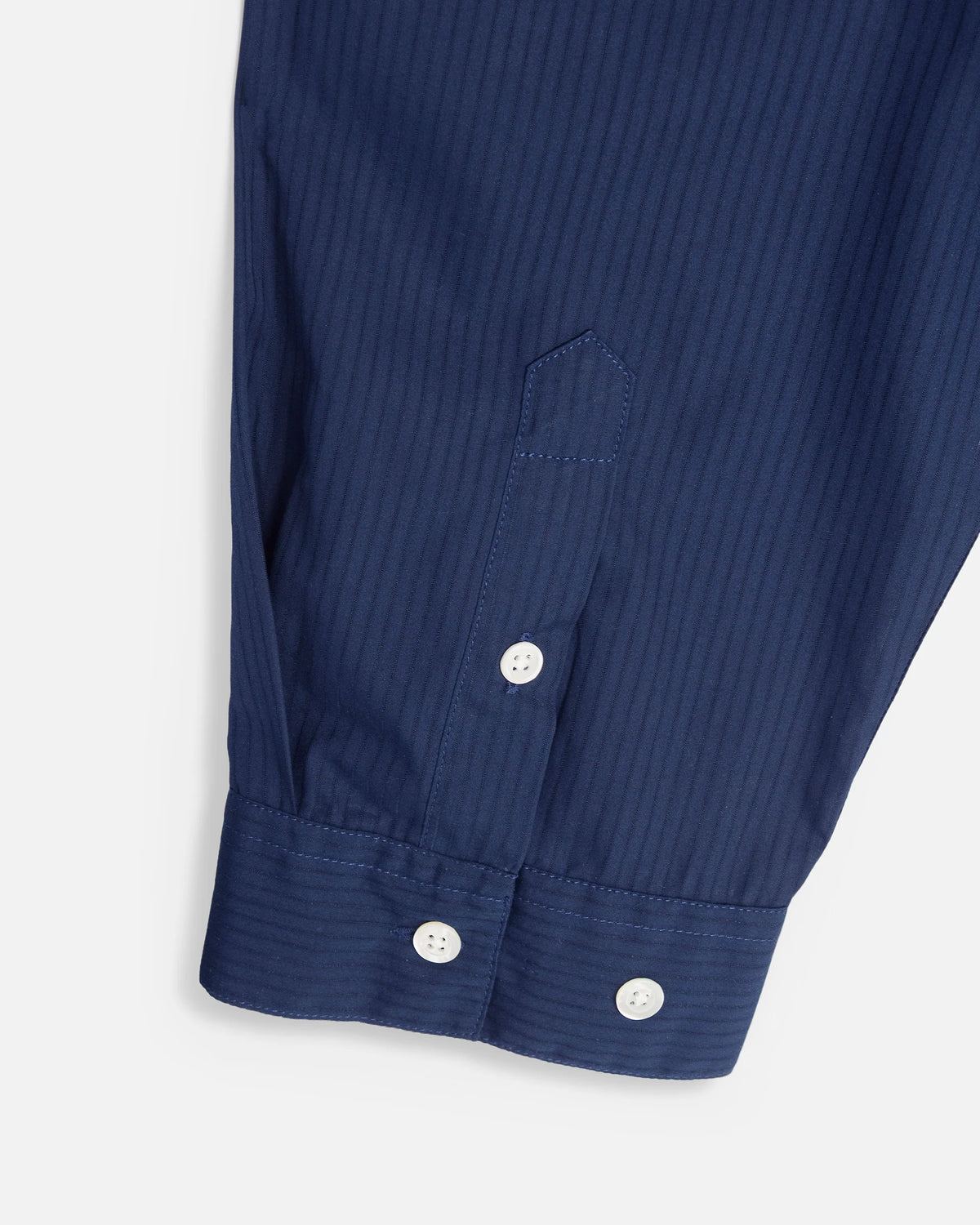 Wray Sheer Stripe LS Shirt — NAVY