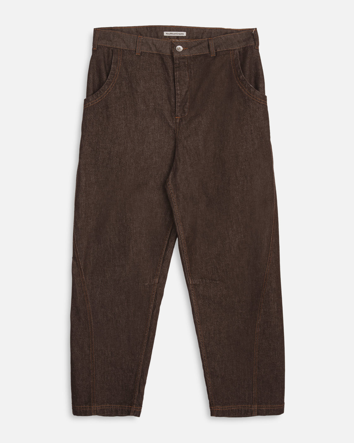 Twisted Seam Trouser — BROWN