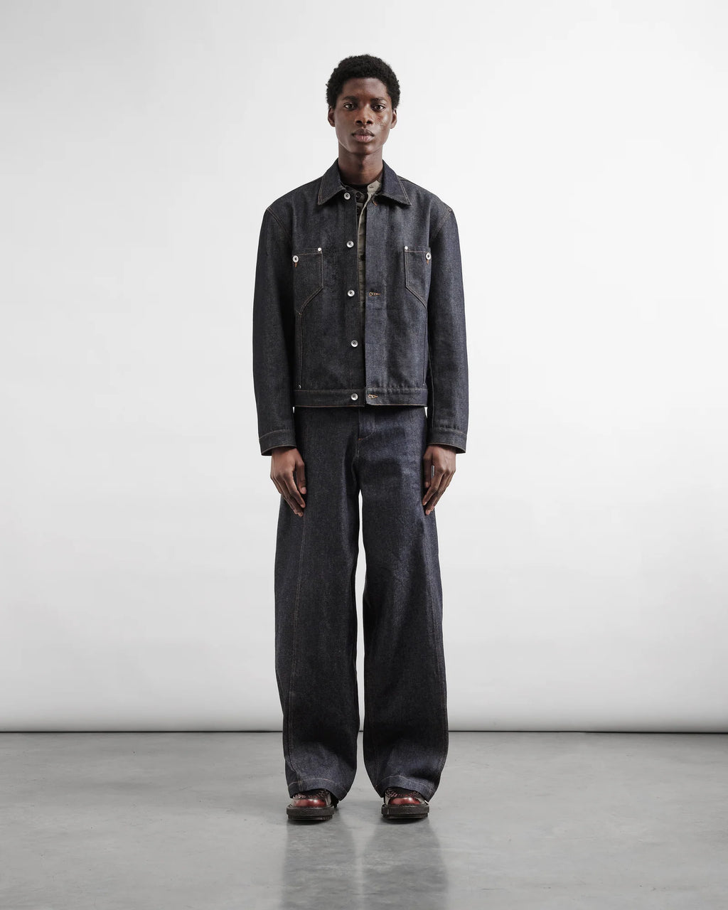 Displaced Seam Jean — INDIGO