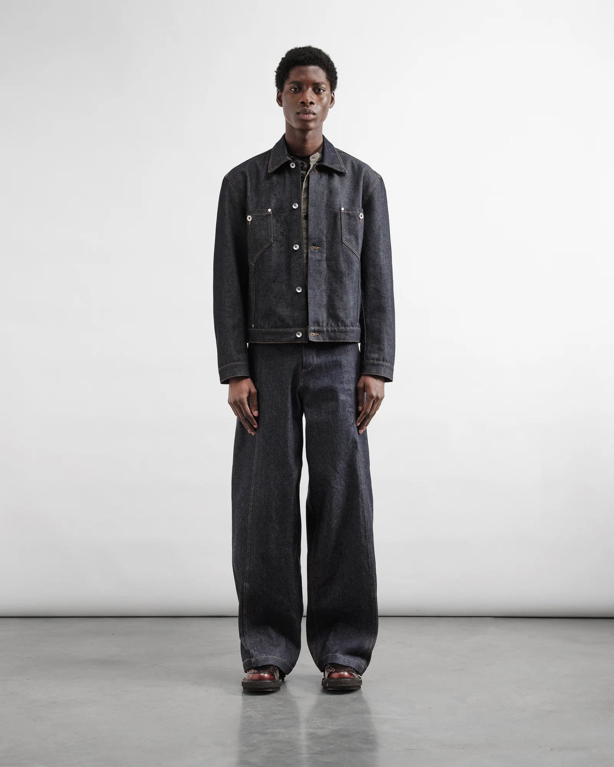 Displaced Seam Jean — INDIGO