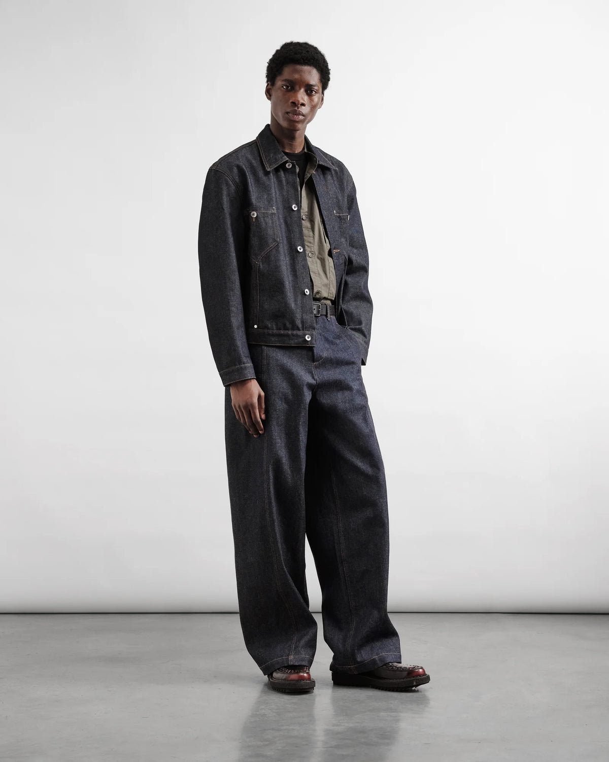 Displaced Seam Jean — INDIGO