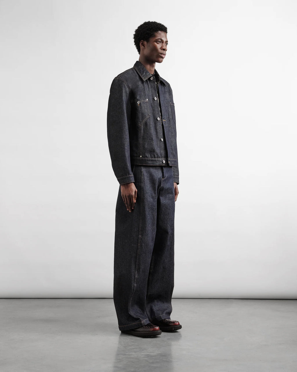 Displaced Seam Jean — INDIGO