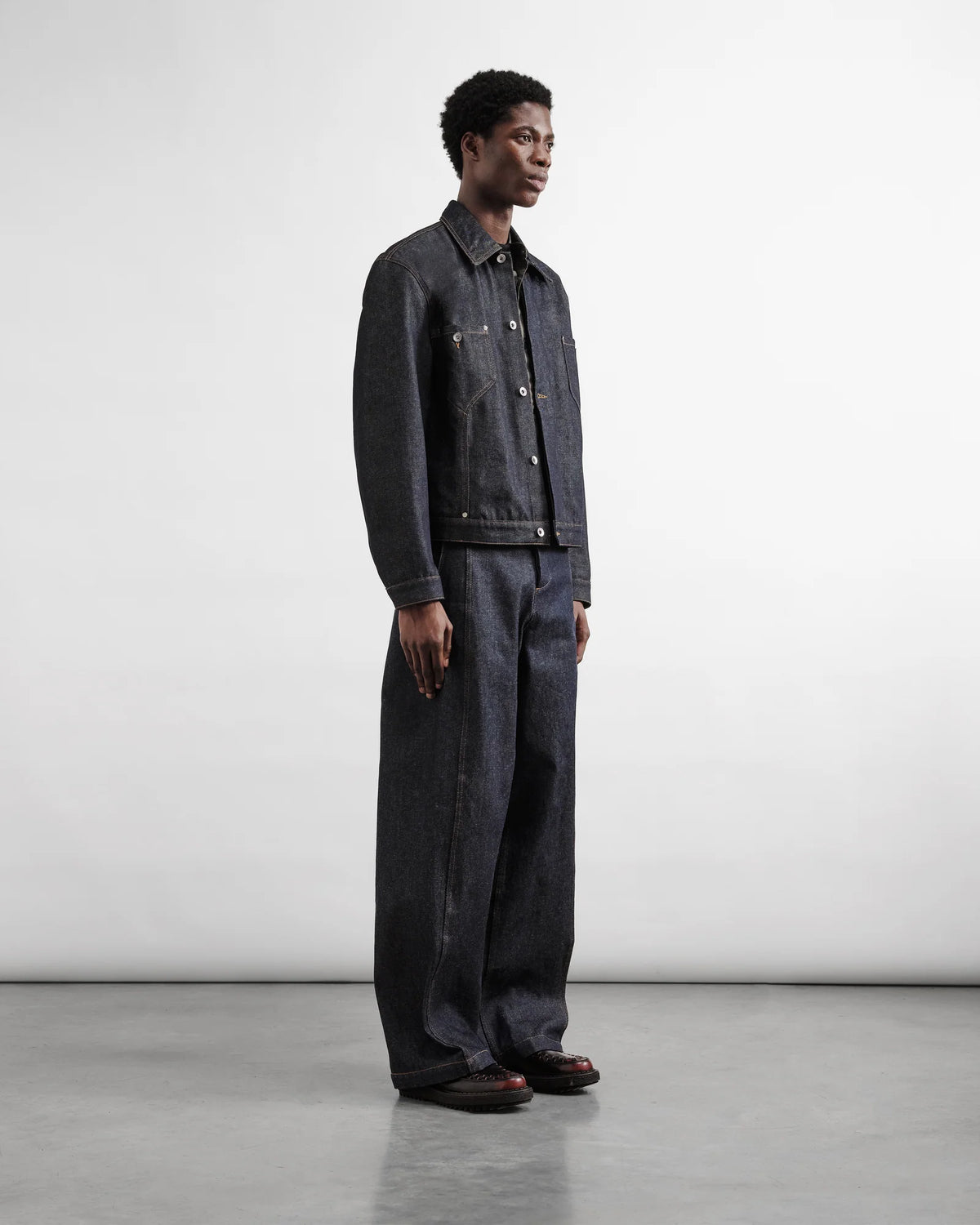 Displaced Seam Jean — INDIGO