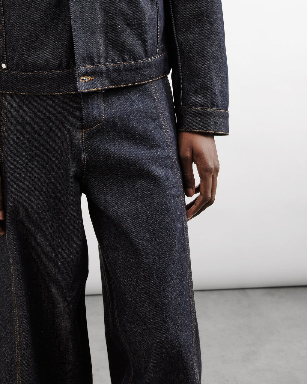 Displaced Seam Jean — INDIGO