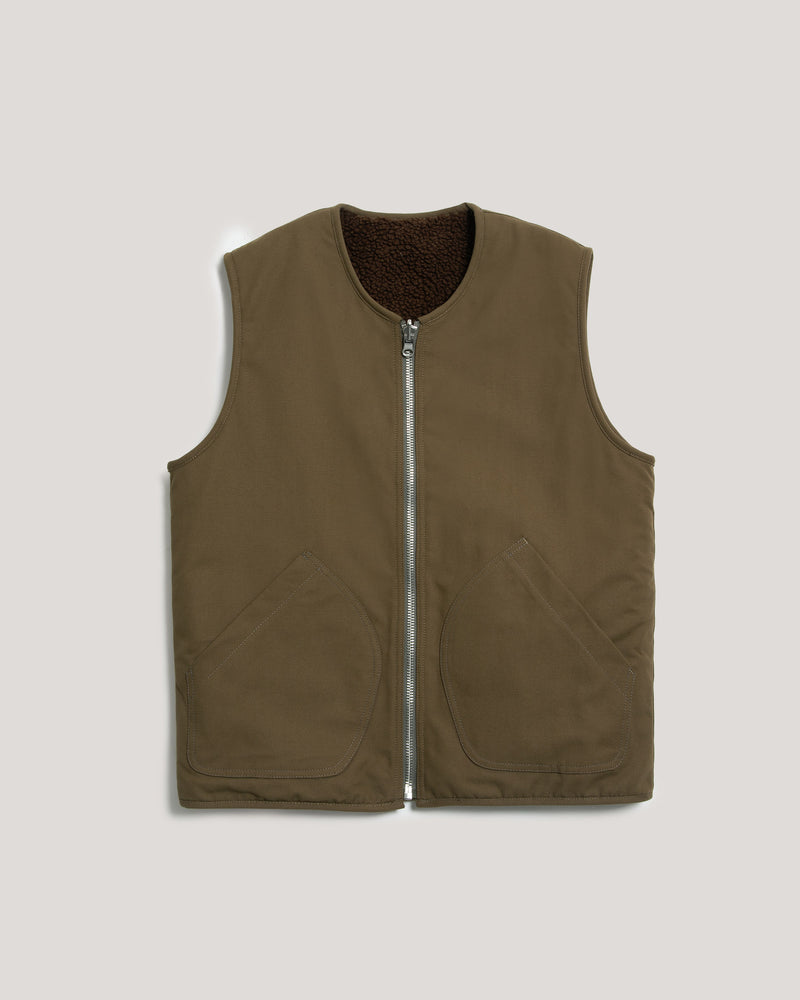Wyatt Waistcoat Gilet — OLIVE