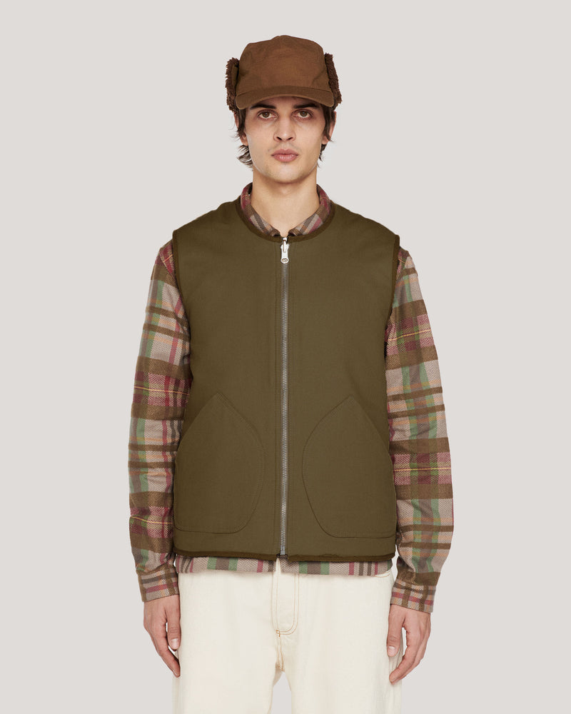 Wyatt Waistcoat Gilet — OLIVE