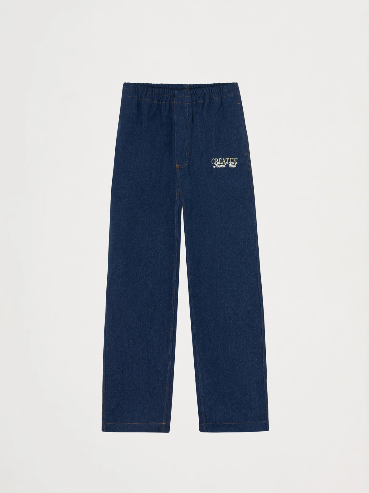 CREATIVE SOCIAL CLUB Unisex Elastic Waist Trousers — DENIM BLEU