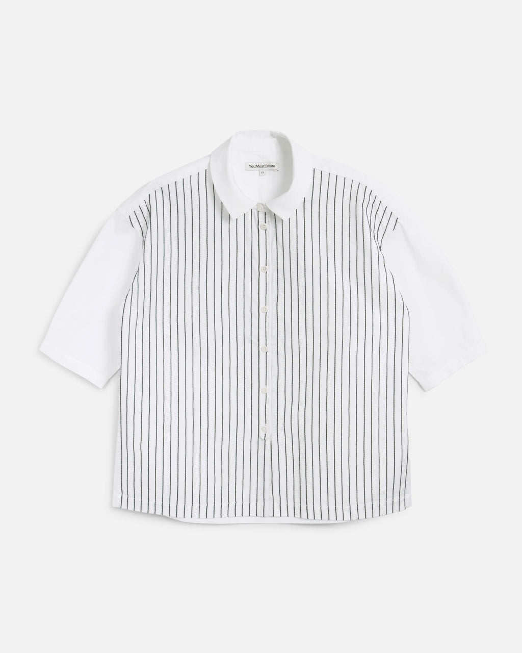 Marianne SS Shirt — WHITE / BLACK