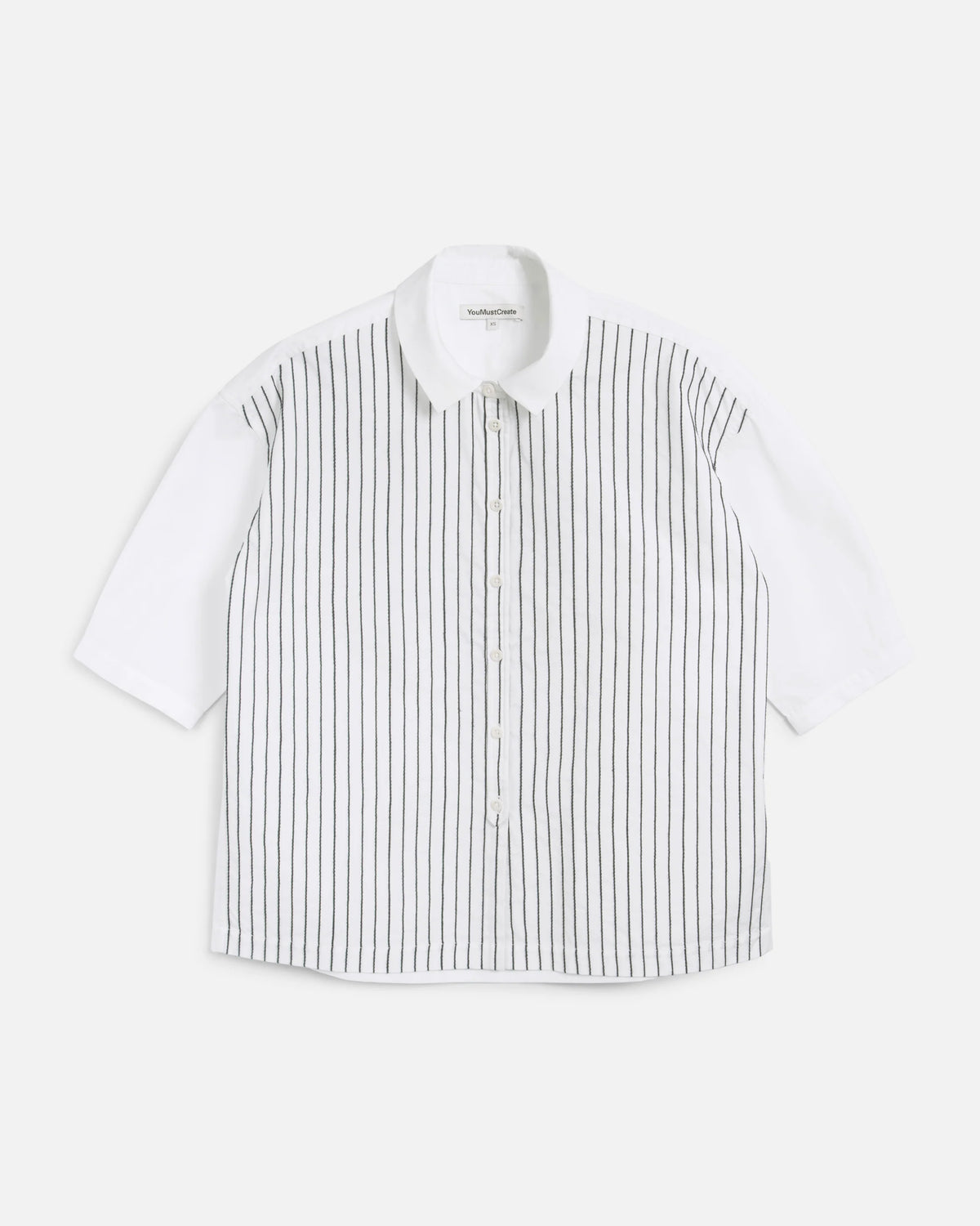 Marianne SS Shirt — WHITE / BLACK