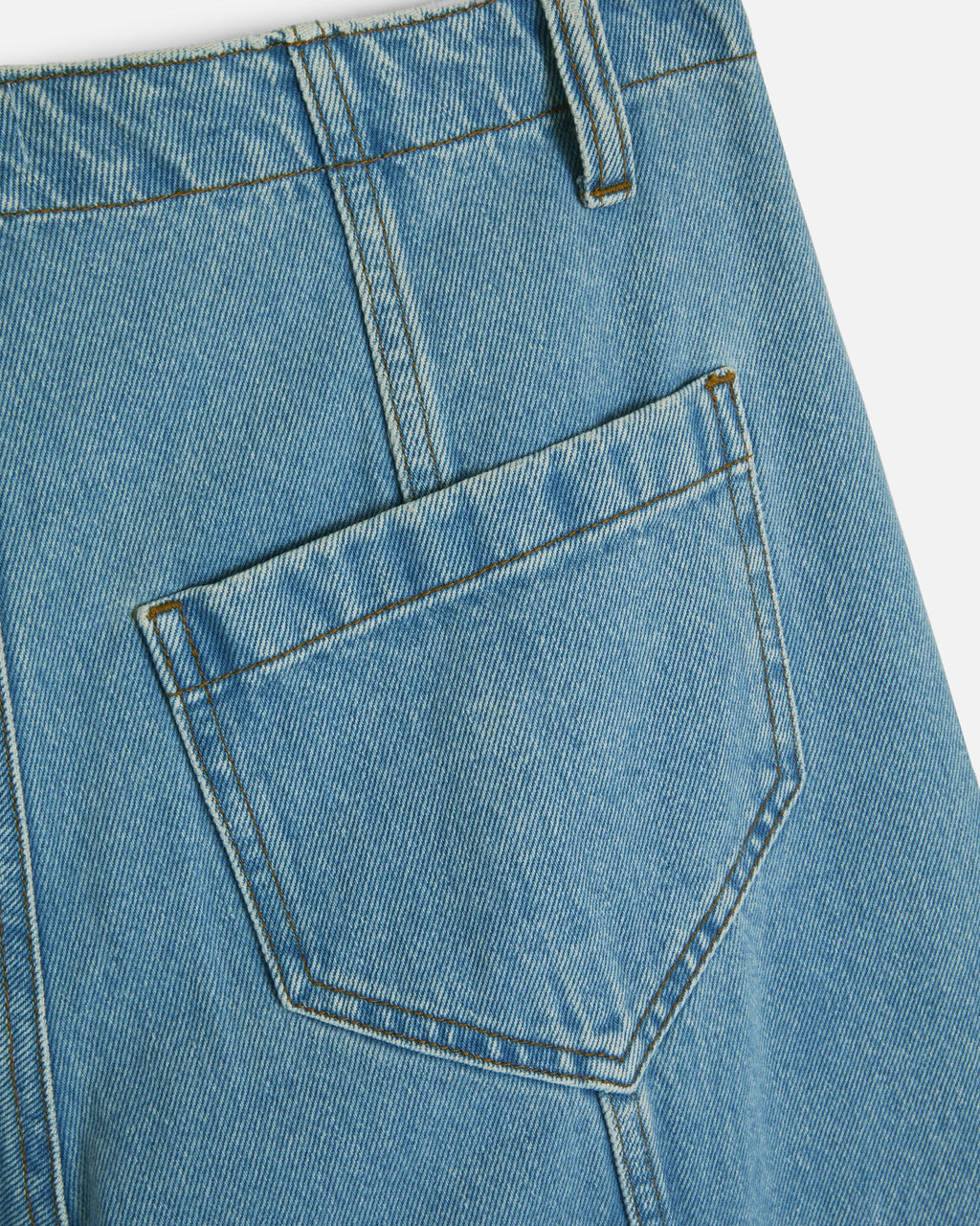Displaced Seam Unisex Jeans — BLUE