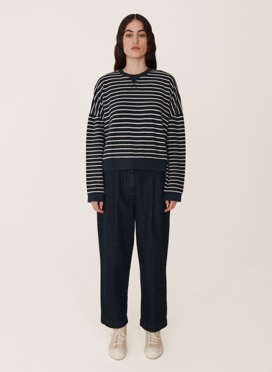Almost Grown Sweatshirt — NAVY / ECRU