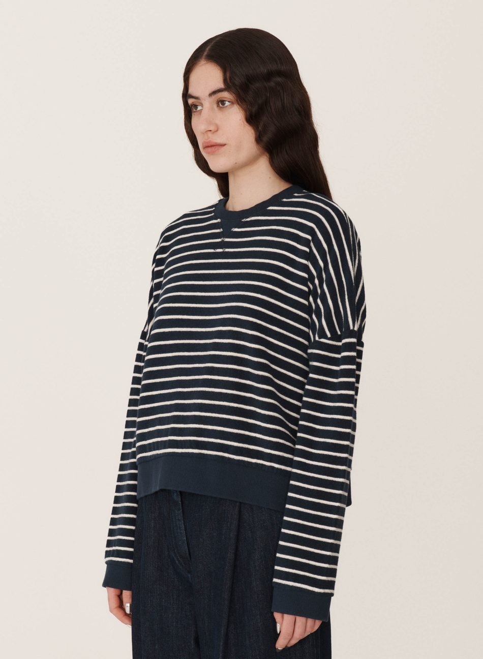Almost Grown Sweatshirt — NAVY / ECRU